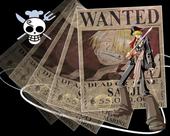 Jo One Piece eben ^^ 

Da hab ich das Totenkopf Symbol gemacht und die Steckbriefe verstreut^^
Sanjey selbst hab ich ausm Internet ^^