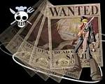 Jo One Piece eben ^^  
 
Da hab ich das Totenkopf Symbol gemacht und die Steckbriefe verstreut^^ 
Sanjey selbst hab ich ausm Internet ^^