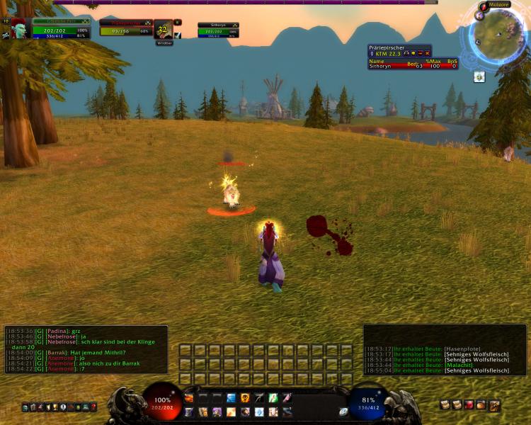 Seaylahs UI mit dem Blutfleck bei einem krit. Treffer :P