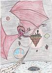Big Dragon over World