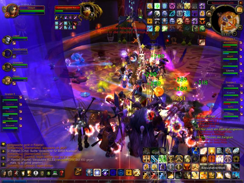 so gestern meine erste Raid und dann noch "Fr die Allianz"^^einfach nur geil wenn 40 man auf einen einkloppen!3 von 4 geschafft!wa ja kla das die horde das spitz kriegt!die haben und des ar*** versohlt^^aber wir geben nich auf und machen den letzten auch noch xD