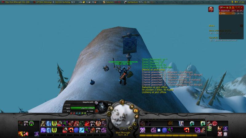 Der hchste Punkt Azeroth's - der ewige Wanderer versuchte noch ganz hoch zu kommen, ist aber dann gestorben. Kurz bevor seinem Ende hatte er die Flagge reingesteckt.. schnes Bild mit hamma Story... (die story is wirklich so !)