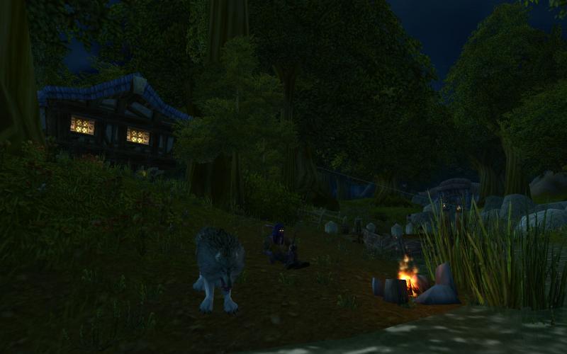 Ein sch�nes Lagerfeuer, mein Tier Flauschi nebenmir und meine Angel in der Hand... Ja ich angle grad. :D