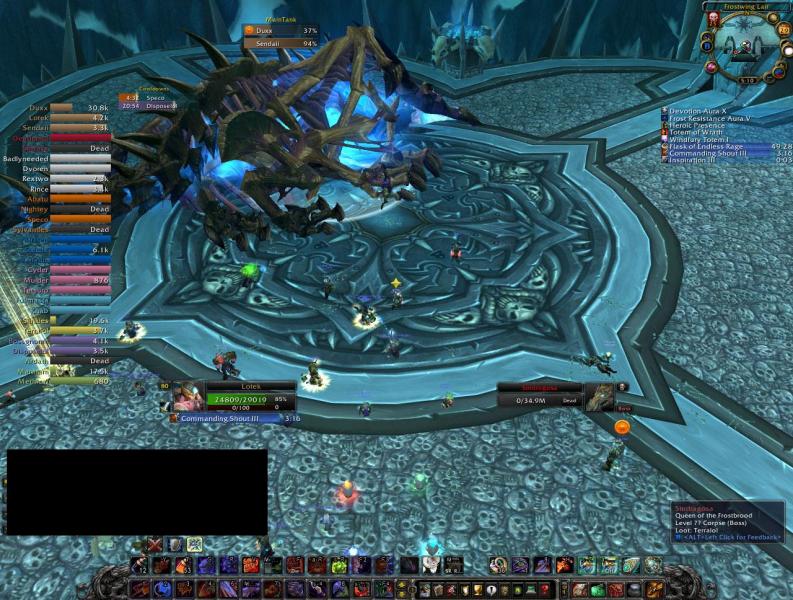Wer diesen Drachen nicht kennt, sollte mal sein WoW Game ffnen und sich den Drachen auf dem Titelbild anschauen. Das ist SINDRAGOSA. Auch dieser Boss wurde in der Eiskronenzitadelle besttigt. Sie gilt als letzter Boss vor Arthas. Und ich wei nur so viel, sie wird nicht ganz einfach.