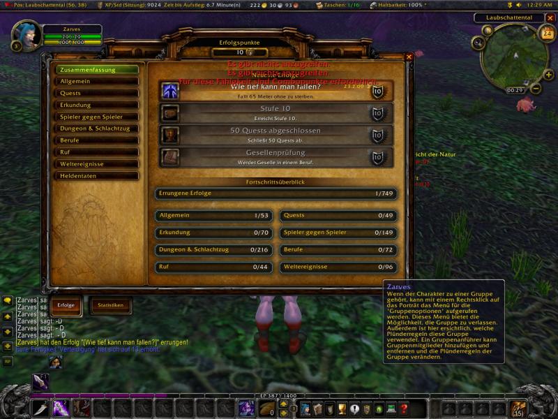 Mein erster Erfolg: Wie Tief kann man fallen (mit lvl 3) :P