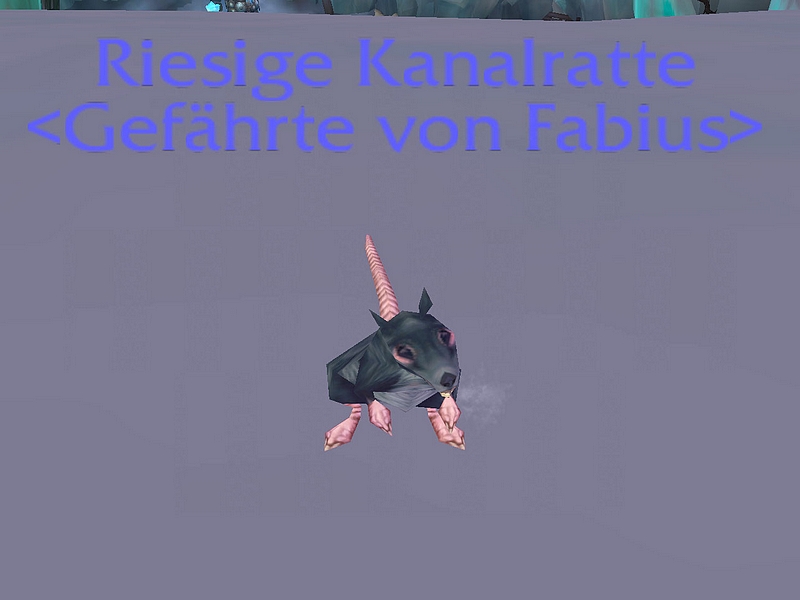 Mein Gefhrte, die Riesige Kanalratte, eine Belohnung von einem Angel-Erfolg.