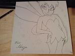 Tinkerbell skizziert auf Leinwand !!