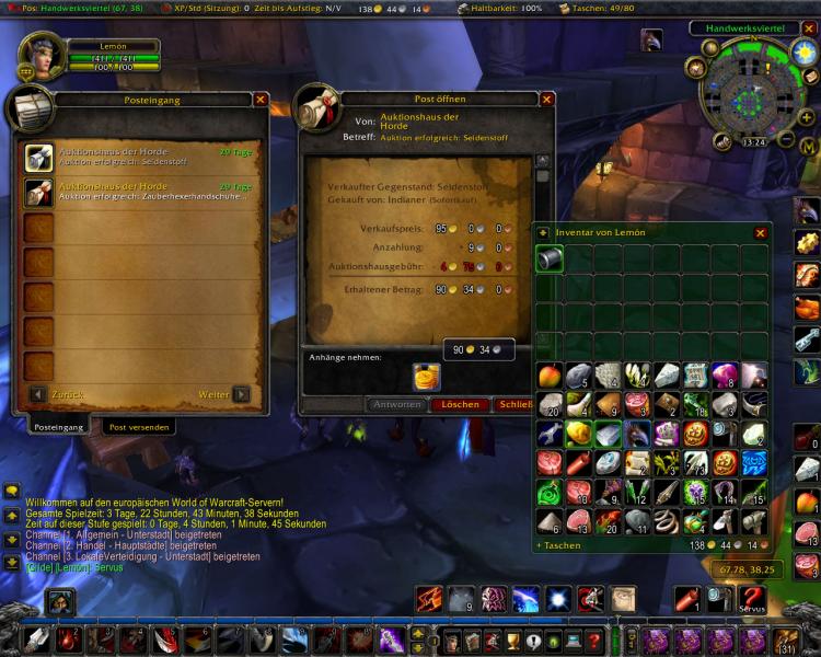 Hatte mich spt am Abend vertippt und den stack Seidenstoff statt fr 95s fr 95 g rein, und einer hats gekauft  ^^