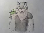 Wolfsanthro mit grnem Schleim