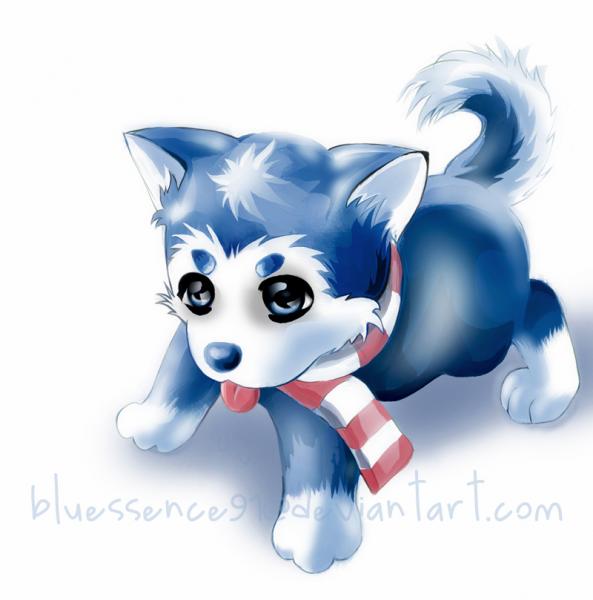 anime baby husky by Bluessence91