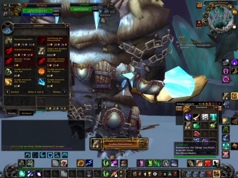 Das Mammut hat mich um 8.000Gold  Erleichtert ^^
11.02.2010