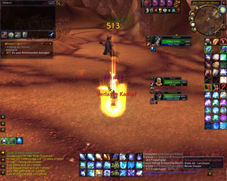 LvL 70!!! Man hab ich geschrien :D