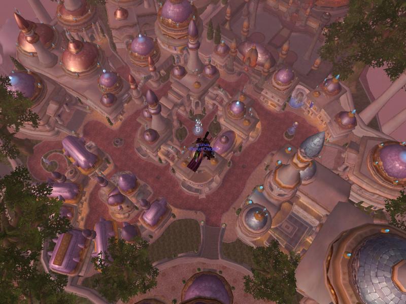 Dies ist Dalaran von oben . Danach war ich tot . man sollte ruhig Fallschirme besorgen xD